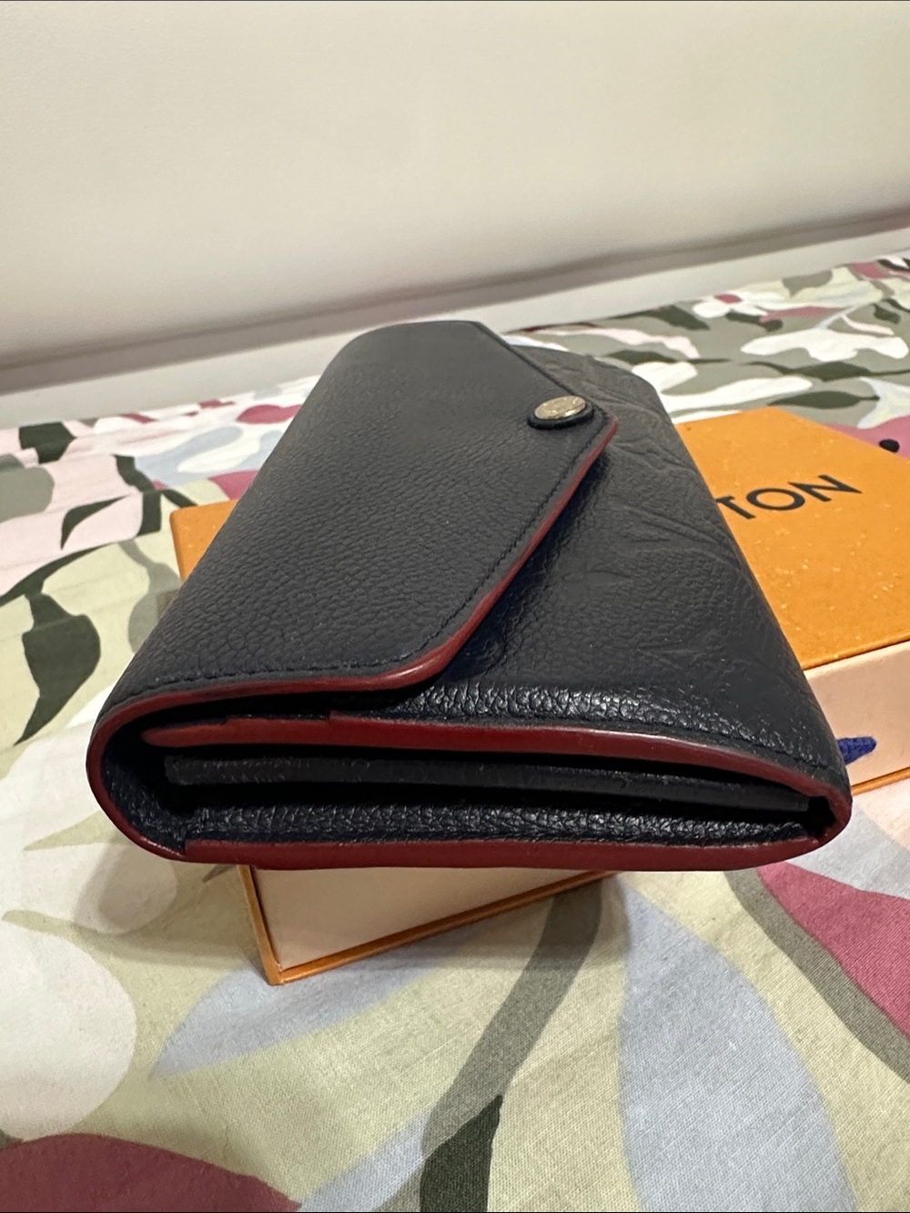 Louis Vuitton Navy Blue Emprente Leather Wallet - Picture 3 of 15